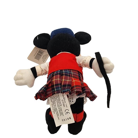 Vintage Disney Minnie Mouse  Tour Guide Doll In Scottish Outfit With Cap & Tags - Picture 2 of 2